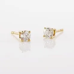 Histoire D'Or Boucles D'oreilles Puces Or Jaune Victoria Diamants -Boucles d'oreilles pendantes Soldes Boutique B7OFJDW02G view2