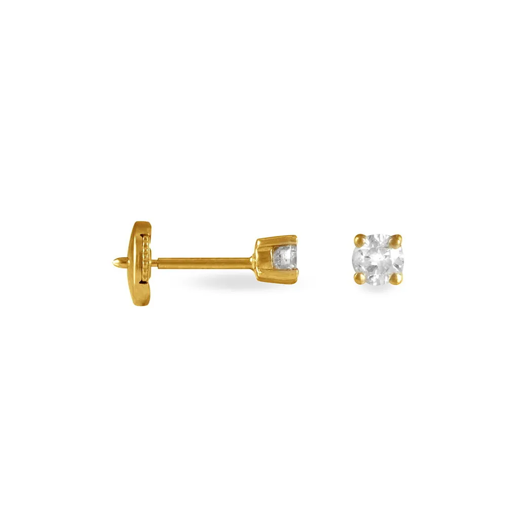 Histoire D'Or Boucles D'oreilles Puces Clavie Or Jaune Diamant 2 Histoire D'Or Boucles D'oreilles Puces Clavie Or Jaune Diamant – Image 2