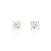 Histoire D'Or Boucles D'oreilles Puces 4 Griffes Or Jaune Diamant Synthetique