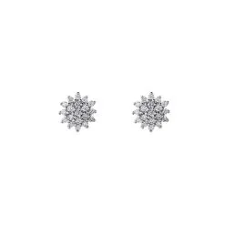 Histoire D'Or Boucles D'oreilles Puces Platine Alden Diamants