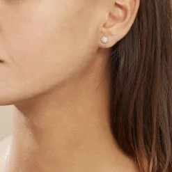 Histoire D'Or Boucles D'oreilles Puces Platine Alden Diamants -Boucles d'oreilles pendantes Soldes Boutique BPOFBDW131 model0