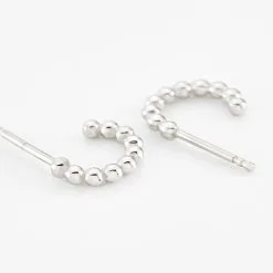 Histoire D'Or Créoles Aika Argent Blanc -Boucles d'oreilles pendantes Soldes Boutique FAOFAW0005 view2
