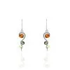 Histoire D'Or Boucles D'oreilles Pendantes Levannah Argent Blanc Ambre