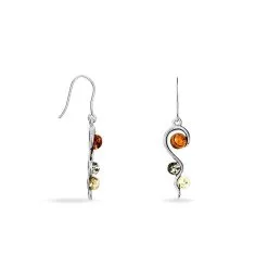 Histoire D'Or Boucles D'oreilles Pendantes Levannah Argent Blanc Ambre -Boucles d'oreilles pendantes Soldes Boutique FAOFBID166 view1