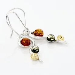 Histoire D'Or Boucles D'oreilles Pendantes Levannah Argent Blanc Ambre -Boucles d'oreilles pendantes Soldes Boutique FAOFBID166 view2