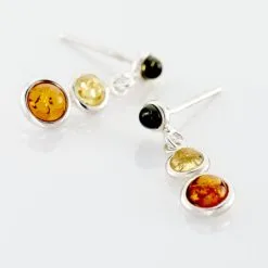 Histoire D'Or Boucles D'oreilles Argent Blanc Rosalie Ambres -Boucles d'oreilles pendantes Soldes Boutique FAOFBID177 view2