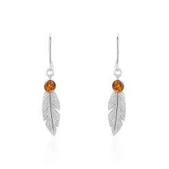 Histoire D'Or Boucles D'oreilles Pendantes Argent Blanc Adriane Ambres