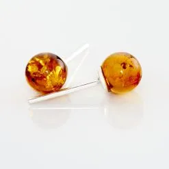 Histoire D'Or Boucles D'oreilles Puces Brunhild Argent Blanc Ambre -Boucles d'oreilles pendantes Soldes Boutique FAOFBIY110 view2