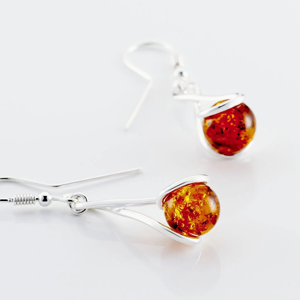 Histoire D'Or Boucles D'oreilles Pendantes Argent Blanc Simona Ambre 3 Histoire D'Or Boucles D'oreilles Pendantes Argent Blanc Simona Ambre – Image 3