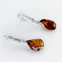 Histoire D'Or Boucles D'oreilles Pendantes Argent Blanc Lucina Ambre -Boucles d'oreilles pendantes Soldes Boutique FAOFBIY162 view2