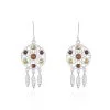 Histoire D'Or Boucles D'oreilles Argent Blanc Lorena Ambre