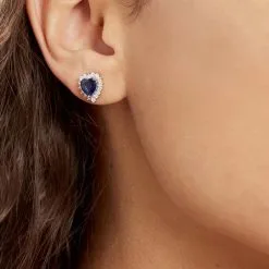 Histoire D'Or Boucles D'oreilles Puces Argent Blanc Sphinx Pierres -Boucles d'oreilles pendantes Soldes Boutique FAOFBLB002 model1