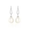 Histoire D'Or Boucles D'oreilles Pendantes Ludy Argent Perle De Culture Et Oxyde