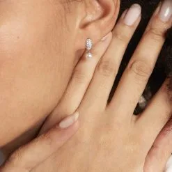 Histoire D'Or Boucles D'oreilles Pendantes Providence Argent Perle De Culture Oxyde -Boucles d'oreilles pendantes Soldes Boutique FAOFBU2091 model1