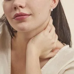 Histoire D'Or Boucles D'oreilles Pendantes Marsia Argent Blanc Perle De Culture -Boucles d'oreilles pendantes Soldes Boutique FAOFBU2108 model0