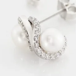 Histoire D'Or Boucles D'oreilles Pendantes Marsia Argent Blanc Perle De Culture -Boucles d'oreilles pendantes Soldes Boutique FAOFBU2108 view2