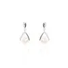 Histoire D'Or Boucles D'oreilles Pendantes Adelina Argent Blanc Perle De Culture