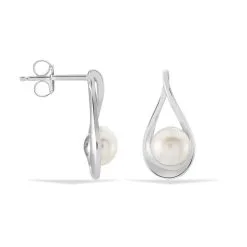 Histoire D'Or Boucles D'oreilles Pendantes Loren Argent Blanc Perle De Culture -Boucles d'oreilles pendantes Soldes Boutique FAOFBU2160 view1