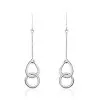 Histoire D'Or Boucles D'oreilles Pendantes Joy Argent Blanc