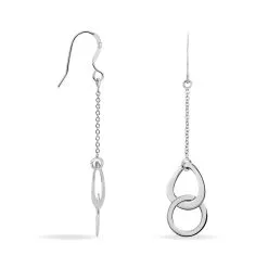 Histoire D'Or Boucles D'oreilles Pendantes Joy Argent Blanc -Boucles d'oreilles pendantes Soldes Boutique FAOFBW001I view1