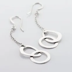 Histoire D'Or Boucles D'oreilles Pendantes Joy Argent Blanc -Boucles d'oreilles pendantes Soldes Boutique FAOFBW001I view2