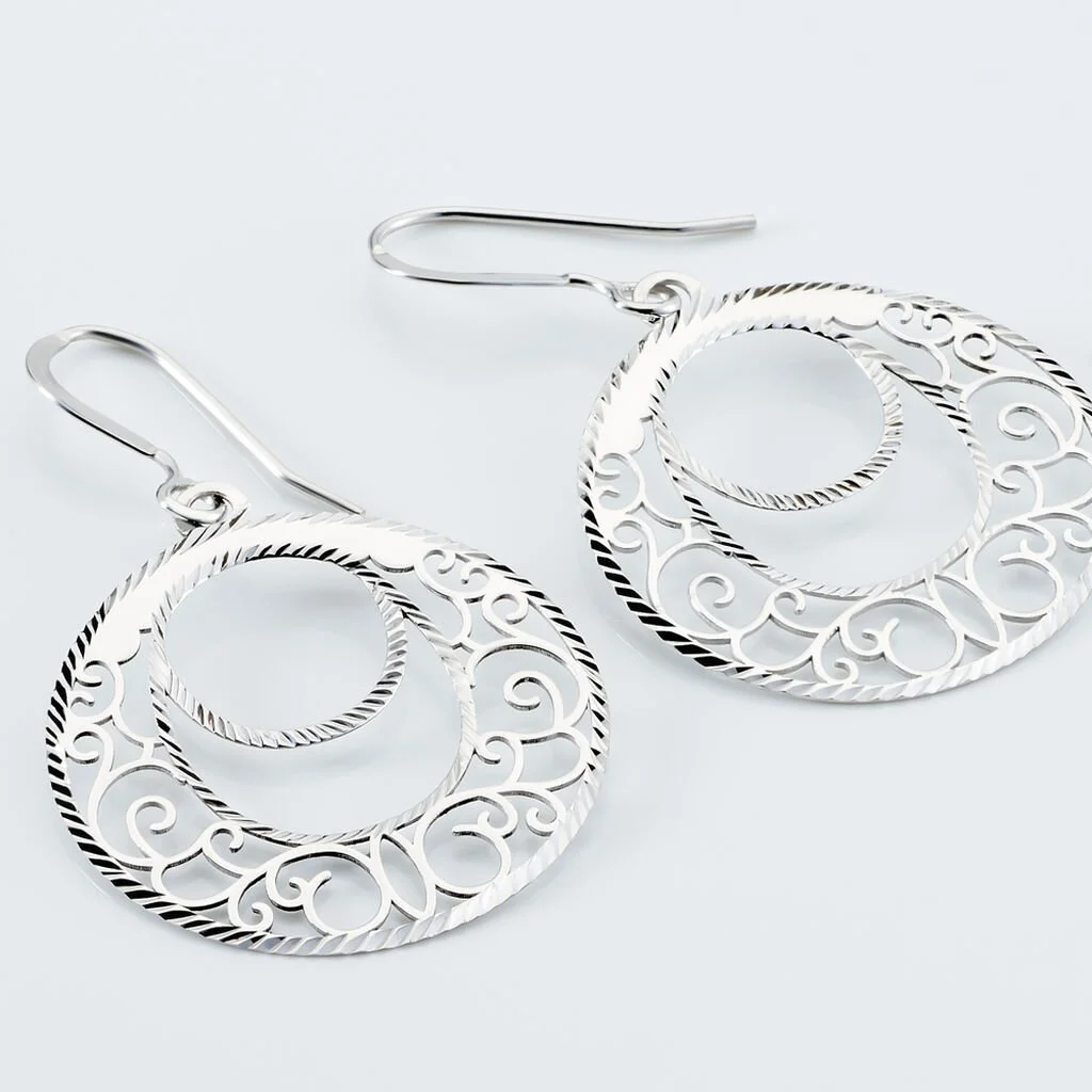 Histoire D'Or Boucles D'oreilles Pendantes Micaela Argent Blanc 3 Histoire D'Or Boucles D'oreilles Pendantes Micaela Argent Blanc – Image 3