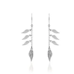 Histoire D'Or Boucles D'oreilles Pendantes Alli Argent Blanc