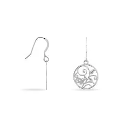 Histoire D'Or Boucles D'oreilles Pendantes Hita Argent Blanc -Boucles d'oreilles pendantes Soldes Boutique FAOFBW006T view1