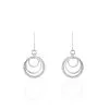 Histoire D'Or Boucles D'oreilles Pendantes Lilia Argent Blanc