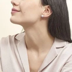 Histoire D'Or Boucles D'oreilles Puces Ayana Argent Blanc -Boucles d'oreilles pendantes Soldes Boutique FAOFBW0075 model0