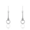 Histoire D'Or Boucles D'oreilles Pendantes Magda Argent Blanc