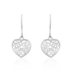 Histoire D'Or Boucles D'oreilles Pendantes Aelaig Argent Blanc