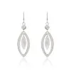 Histoire D'Or Boucles D'oreilles Pendantes Lucinda Argent Blanc