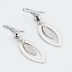 Histoire D'Or Boucles D'oreilles Pendantes Lucinda Argent Blanc -Boucles d'oreilles pendantes Soldes Boutique FAOFBW00BD view2