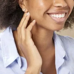 Histoire D'Or Boucles D'oreilles Puces Ayana Argent Blanc -Boucles d'oreilles pendantes Soldes Boutique FAOFBW00BV model0