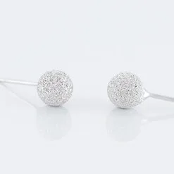 Histoire D'Or Boucles D'oreilles Puces Ayana Argent Blanc -Boucles d'oreilles pendantes Soldes Boutique FAOFBW00BV view2