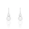 Histoire D'Or Boucles D'oreilles Pendantes Greta Argent Blanc