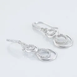 Histoire D'Or Boucles D'oreilles Pendantes Greta Argent Blanc -Boucles d'oreilles pendantes Soldes Boutique FAOFBW00C1 view2
