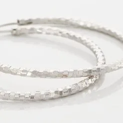 Histoire D'Or Créoles Argent Blanc Agathe -Boucles d'oreilles pendantes Soldes Boutique FAOFBW00C5 view3