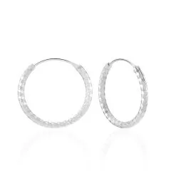 Histoire D'Or Créoles Argent Blanc Agathe