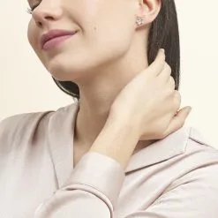 Histoire D'Or Boucles D'oreilles Puces Locmae Argent Blanc -Boucles d'oreilles pendantes Soldes Boutique FAOFBW00DO model0