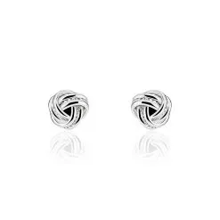 Histoire D'Or Boucles D'oreilles Puces Iloa Argent Blanc