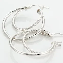 Histoire D'Or Créoles Argent Blanc Marjorie -Boucles d'oreilles pendantes Soldes Boutique FAOFBW00KS view3
