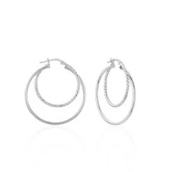 Histoire D'Or Créoles Argent Blanc Marjorie