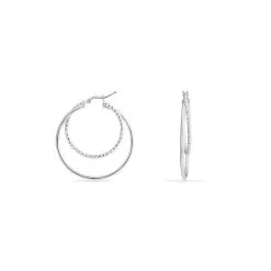 Histoire D'Or Créoles Argent Blanc Marjorie -Boucles d'oreilles pendantes Soldes Boutique FAOFBW00KV view2