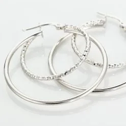 Histoire D'Or Créoles Argent Blanc Marjorie -Boucles d'oreilles pendantes Soldes Boutique FAOFBW00KV view3