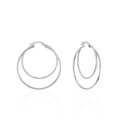 Histoire D'Or Créoles Argent Blanc Marjorie