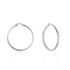 Histoire D'Or Créoles Argent Blanc Esmee