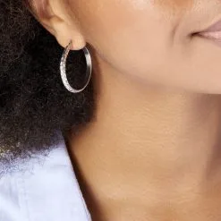 Histoire D'Or Créoles Argent Blanc Esmee -Boucles d'oreilles pendantes Soldes Boutique FAOFBW00NH model1