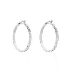 Histoire D'Or Créoles Argent Blanc Esmee -Boucles d'oreilles pendantes Soldes Boutique FAOFBW00NH view1
